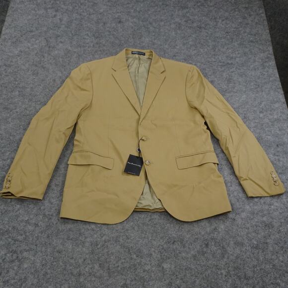 Polo Ralph‎ Lauren Blazer Mens 42R Custom Fit Jacket Tan Brown Italy NWT - Picture 2 of 16